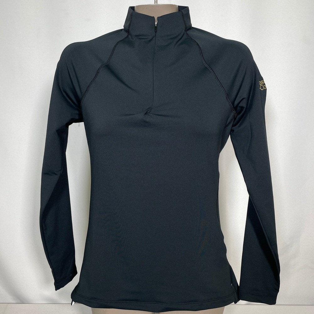 Peter Millar Massumi + Consoli Law Black 1/4 Zip UPF 50 Sun Shirt Women's SMALL
